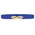 thumbnail image 1 of INSPIRE CHIC Women's Leaf Shaped Interlocking Buckle Stretchy Cinch Belts Blue One Size, 1 of 4