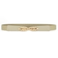 thumbnail image 1 of Allegra K Women's Leaf Shaped Interlocking Buckle Stretchy Cinch Belts, 1 of 4