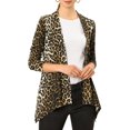 thumbnail image 1 of Allegra K Women's Leopard Front Opening Long Sleeve Cardigan, 1 of 7