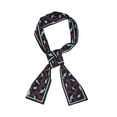 thumbnail image 1 of INSPIRE CHIC Women's Leopard Ribbon Long Skinny Scarf Hairband Waistband Scarf Wine Red, 1 of 5
