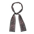 thumbnail image 1 of INSPIRE CHIC Women's Leopard Ribbon Long Skinny Scarf Hairband Waistband Scarf Pink, 1 of 5