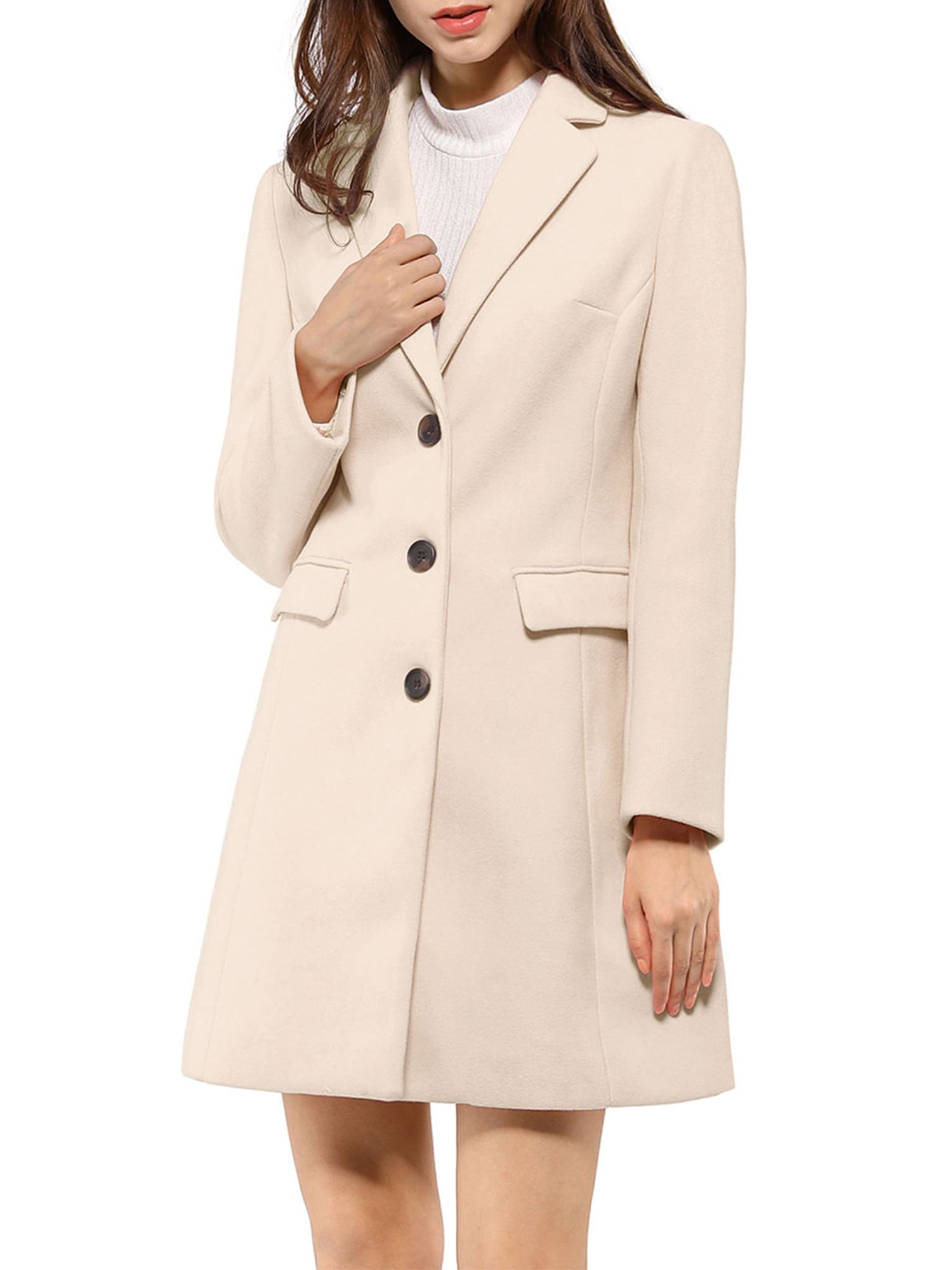 Timeless Womens Chic SingleBreasted Long Sleeve Coat