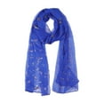 thumbnail image 1 of INSPIRE CHIC Women's Scarf Chiffon Sunscreen Swimwear Long Floral Wrap Shawls Royal Blue, 1 of 7