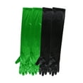 thumbnail image 1 of INSPIRE CHIC Women's Long Glove Full Finger Mittens Party Costume Evening Opera Gloves 2 Pairs Black+Green One Size, 1 of 6