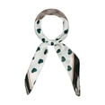 thumbnail image 1 of INSPIRE CHIC Women's Love Heart Printed Square Scarves Neckerchief Green One Size, 1 of 6