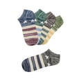 thumbnail image 1 of INSPIRE CHIC Women's Low Cut Ankle Length Stripes Stars Pattern Socks Assorted Color women shoe 4-8, 1 of 6