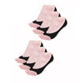 thumbnail image 1 of INSPIRE CHIC Women's Low Cut No Show Heel Grip Toeless Boat Socks Black Women Shoe 4-8, 1 of 6