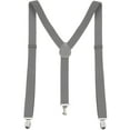 thumbnail image 1 of INSPIRE CHIC Metal Clamp Y Shaped Adjustable Suspender Clip Braces Light Gray One Size, 1 of 5