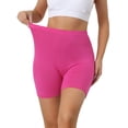thumbnail image 1 of INSPIRE CHIC Women's Mid-Thigh Boxer Underwear Full Coverage Soft Stretch Boyshorts Panties L Hot Pink, 1 of 5