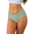 thumbnail image 1 of INSPIRE CHIC Women's Mid-Waisted Invisible Briefs Full Coverage Light and Breathable Panties L Green, 1 of 4