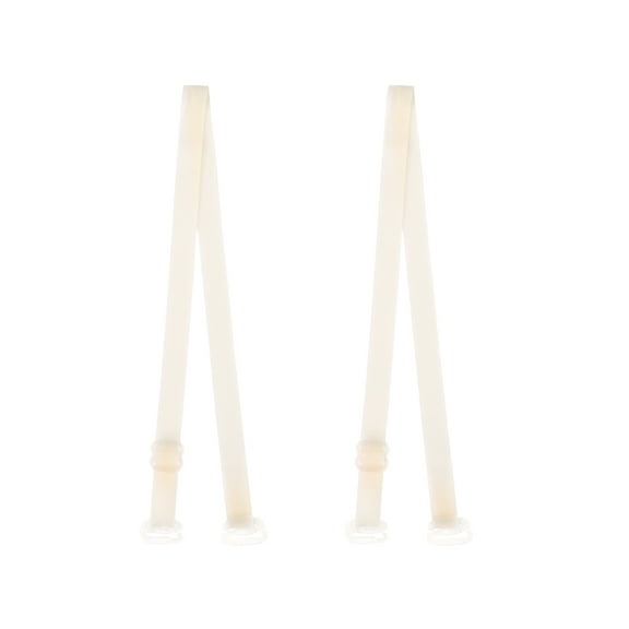 INSPIRE CHIC 1Pair Non-Slip Clear Bra Straps Replacement Invisible Transparent Bra Shoulder Straps Skin Color Width: 1.0cm/ 3/8"