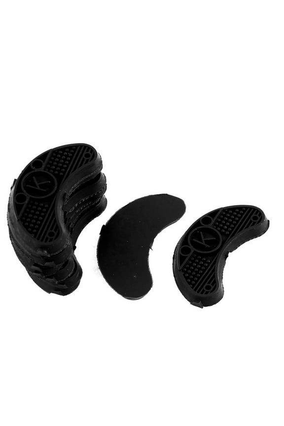 Nonslip Rubber Shoes Heels Sole Guard Plates 10Pcs Black