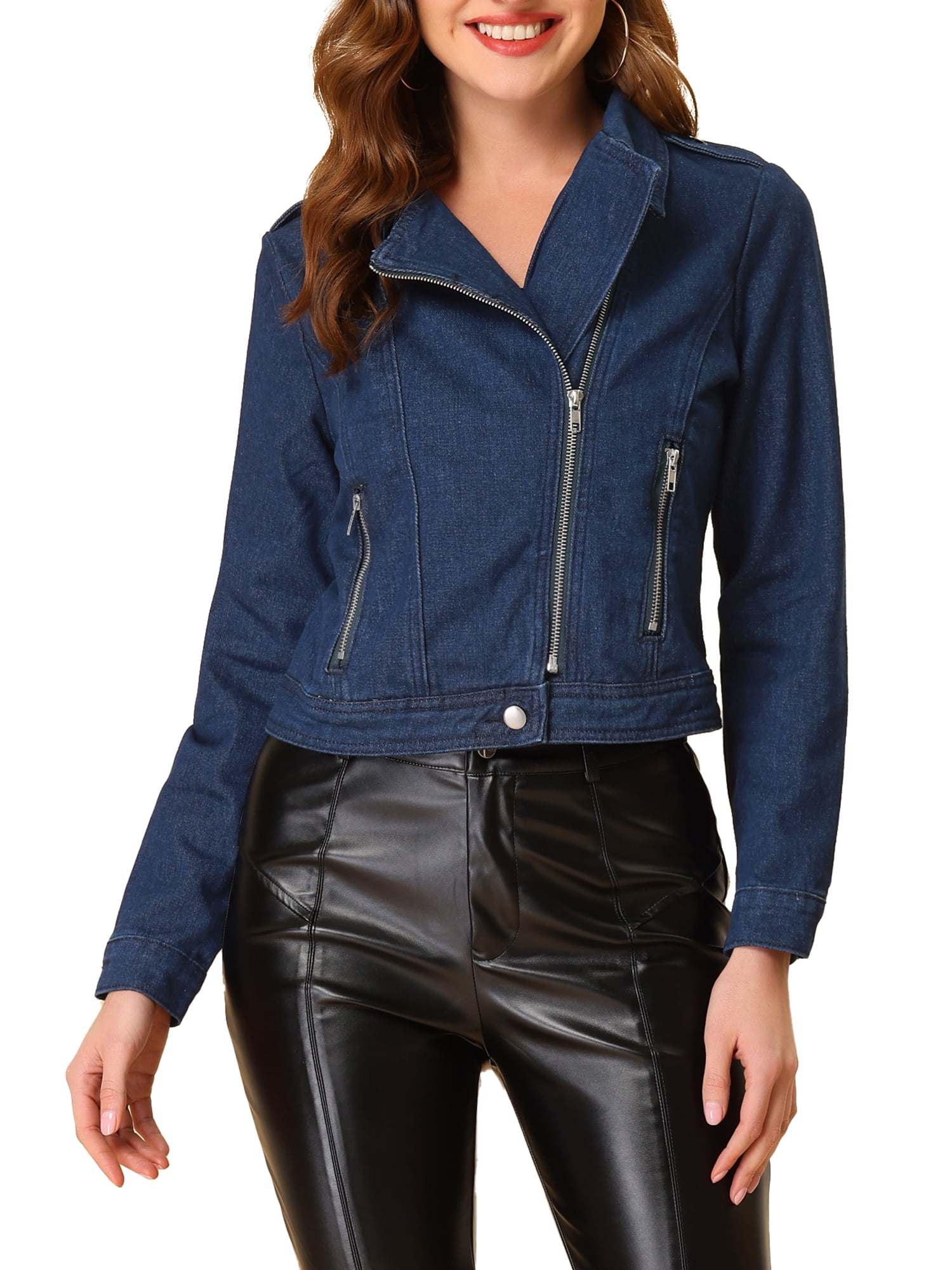 INSPIRE CHIC Women's Sheer Crochet Lace Long Sleeve Zipper