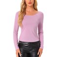 thumbnail image 1 of INSPIRE CHIC Women's Off Shoulder Top Long Sleeve Pullover Casual Shirt Blouse Tops, 1 of 6