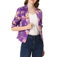 thumbnail image 1 of Allegra K Women's Open Front Floral Print Blazer, 1 of 7