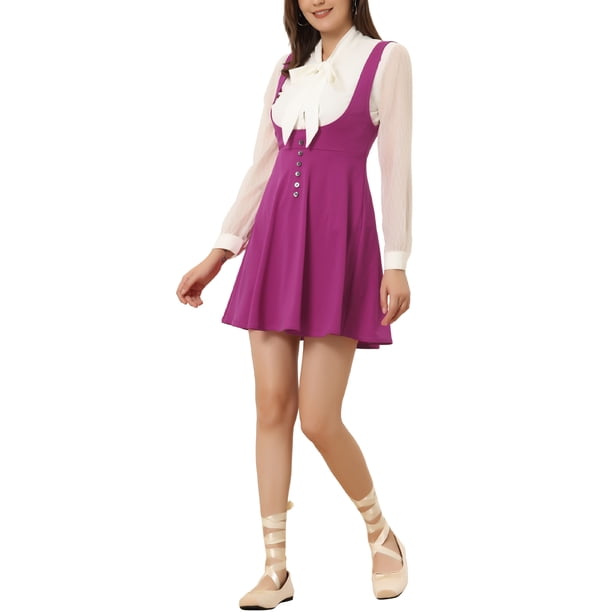green emerald velvet dress Fit and flare plaid pinafore wool dress women 5354 – Xiaolizi main image 0