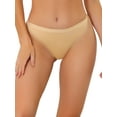 thumbnail image 1 of INSPIRE CHIC Women's Packs G-String Panties Breathable Hi-Cut Thongs 6 Beige S, 1 of 4