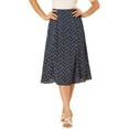 thumbnail image 1 of INSPIRE CHIC Women's Midi Skirts Peasant Elastic Waist A-Line Ditsy Floral Skirts XS Navy Pink, 1 of 8