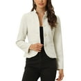 thumbnail image 1 of INSPIRE CHIC Women's Peplum Cropped Woolen Jacket Coat M Apricot, 1 of 6