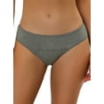 thumbnail image 1 of FAB CURVES Women's Period Underwear Mid-Rised Hipster Panties, Available in Plus Size S Gray, 1 of 4