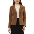 thumbnail image 1 of Allegra K Women's Peter Pan Collar Button Decor Peplum Blazer, 1 of 6
