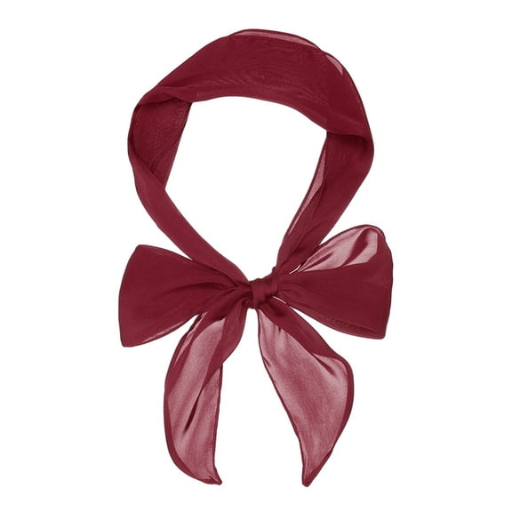 INSPIRE CHIC Women's Plain Solid Color Scarf Pure Scarves Long Neckerchief Hair Band Wine Red