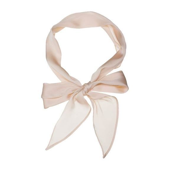 INSPIRE CHIC Women's Plain Solid Color Scarf Pure Scarves Long Neckerchief Hair Band Apricot
