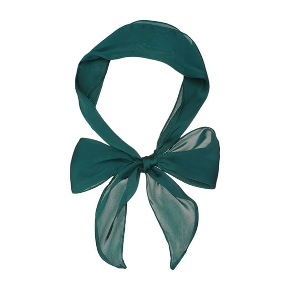INSPIRE CHIC Women's Plain Solid Color Scarf Pure Scarves Long Neckerchief Hair Band Dark Green