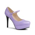 thumbnail image 1 of BLISSFUL STEP Women's Platform Ankle Strap Stiletto High Heel Pumps Purple 7.5, 1 of 6