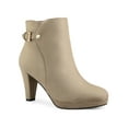 thumbnail image 1 of BLISSFUL STEP Women's Block Heel Platform Ankle Boots Nude 9, 1 of 7