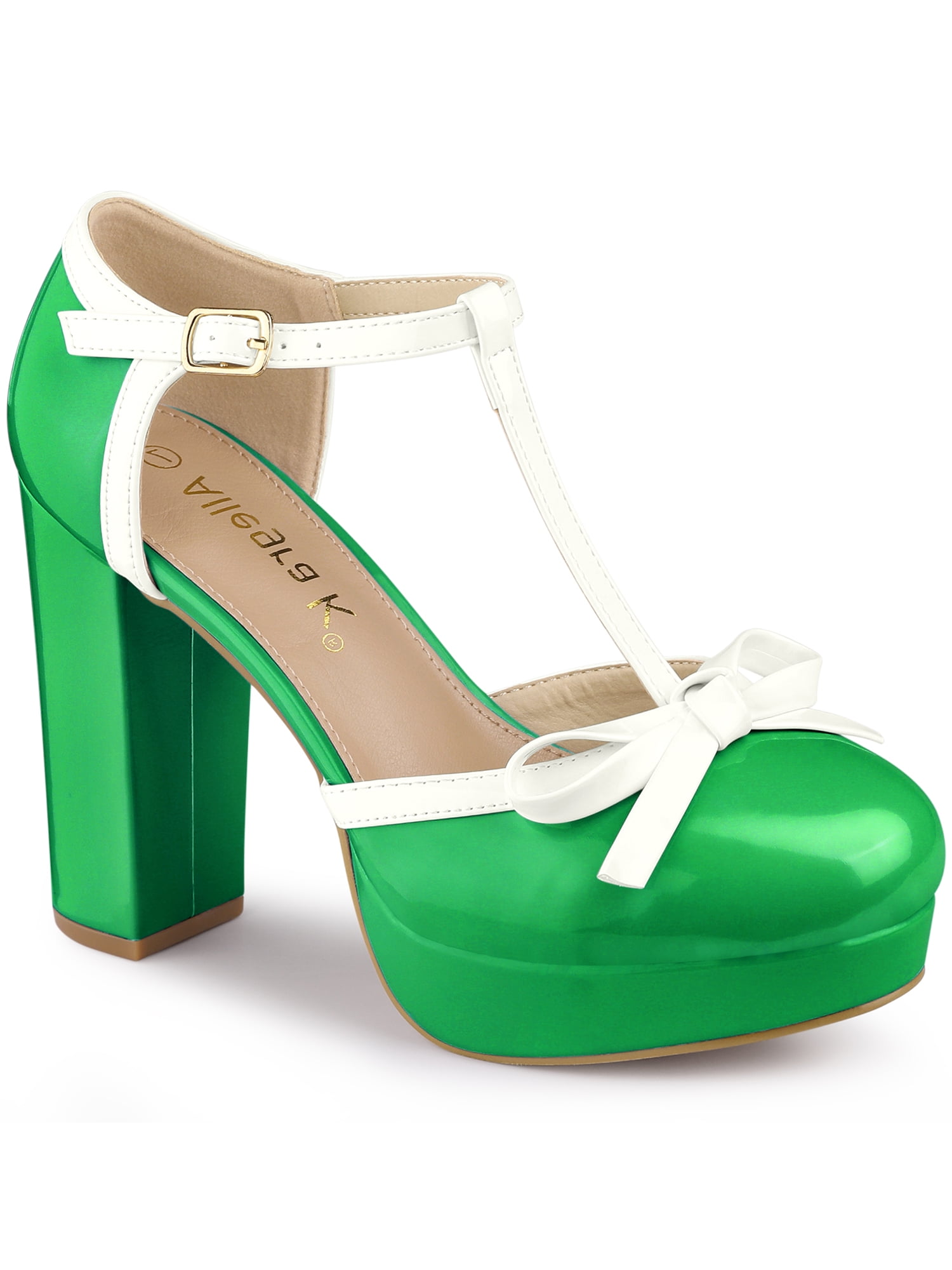 Scarlett – Orthopaedic T-Strap Block Heels