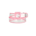 thumbnail image 1 of INSPIRE CHIC Women's Clear Waist Belts, Plus Size Skinny Belt Waistband for Jeans Dresses Coats Up to 95cm/37.4" Pink, 1 of 4