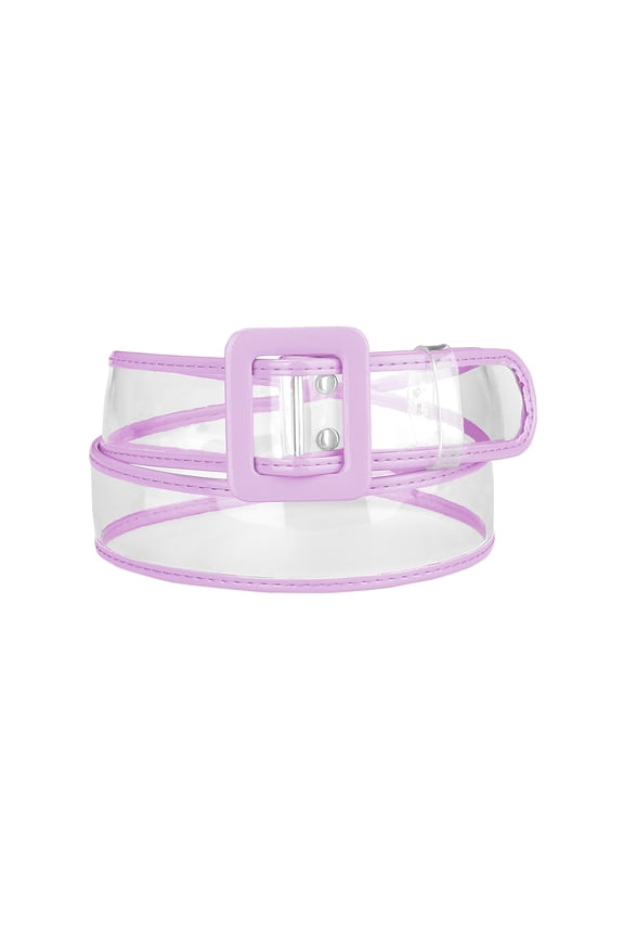 INSPIRE CHIC Women's Clear Waist Belts, Plus Size Skinny Belt Waistband for Jeans Dresses Coats Up to 95cm/37.4" Purple