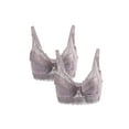 thumbnail image 1 of INSPIRE CHIC Women's Plus Size Full Coverage Padded Floral Underwired Bra Plum-2 Pcs 40/90 Fit 38B/C, 1 of 6