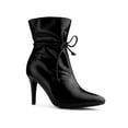 thumbnail image 1 of BLISSFUL STEP Women's Pointed Toe Drawstring Pull on Stiletto Heel Ankle Boots, 1 of 8
