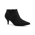 thumbnail image 1 of BLISSFUL STEP Women's Ankle Boots Solid Color Pointed Toe Kitten Heel Black 8, 1 of 7