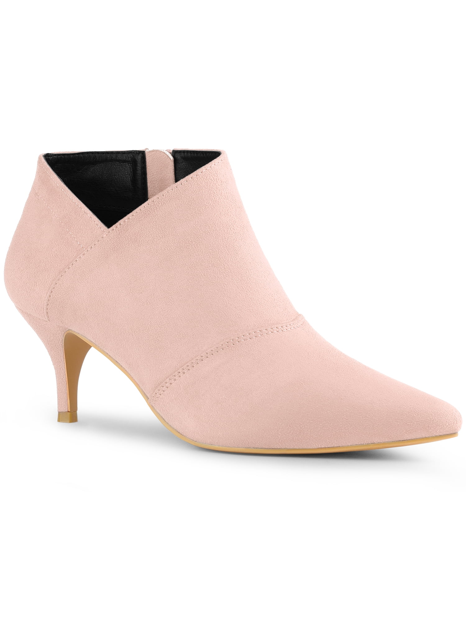 Pointed Toe Kitten Heel Short Boots
