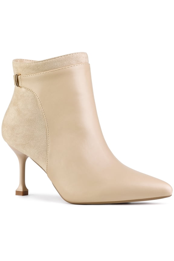 Women's Pointed Toe Side Zip Stiletto Heel Ankle Boot