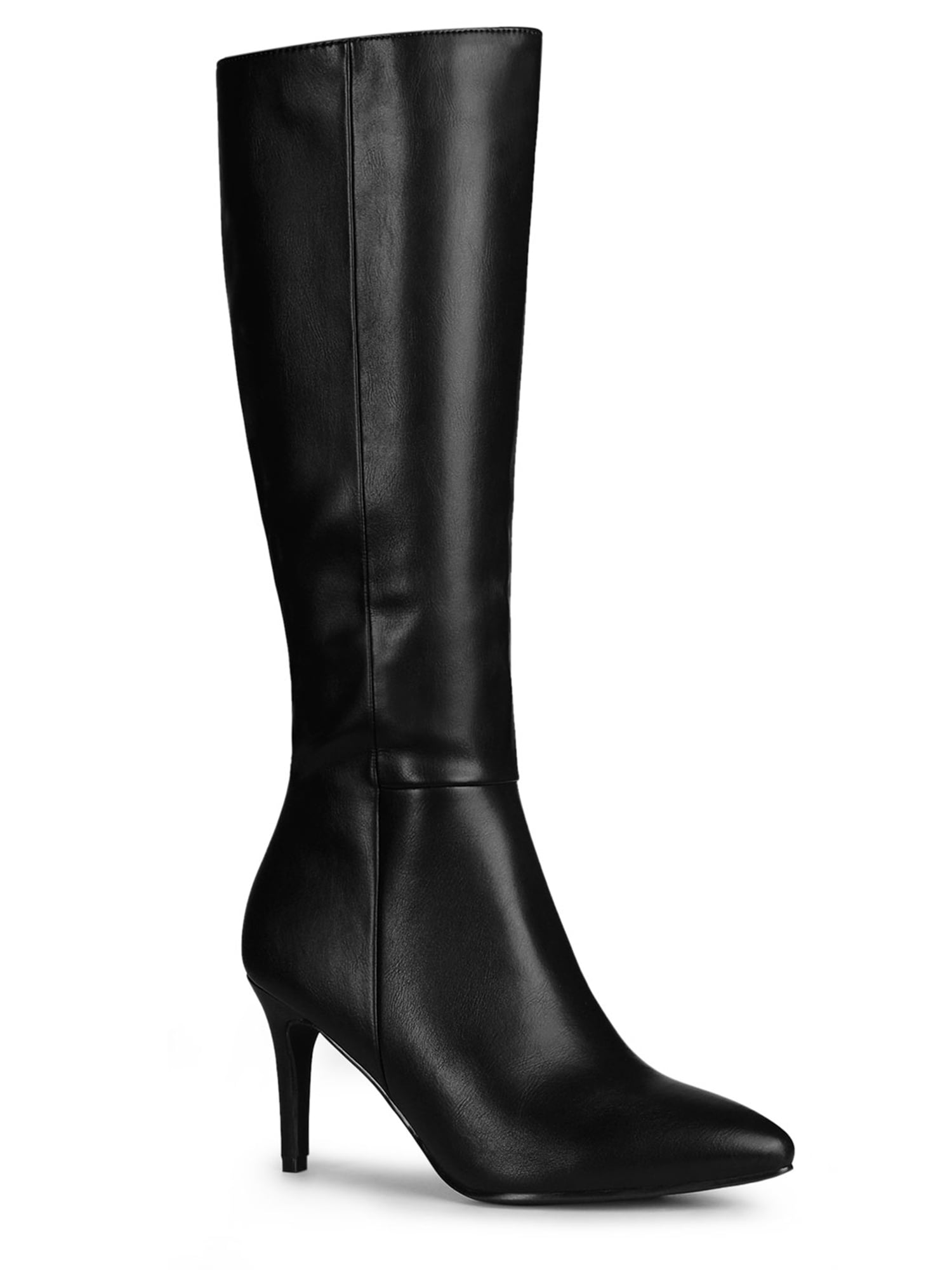 Allegra K Women's Pointed Toe Side Zip Stiletto Heel Knee High Boots ...