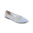 thumbnail image 1 of BLISSFUL STEP Women's Pointed Toe Slip On Mesh Flat Shoes Blue Flower 9.5, 1 of 7