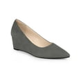 thumbnail image 1 of BLISSFUL STEP Women's Pointed Toe Slip on Wedge Heel Pumps, 1 of 7