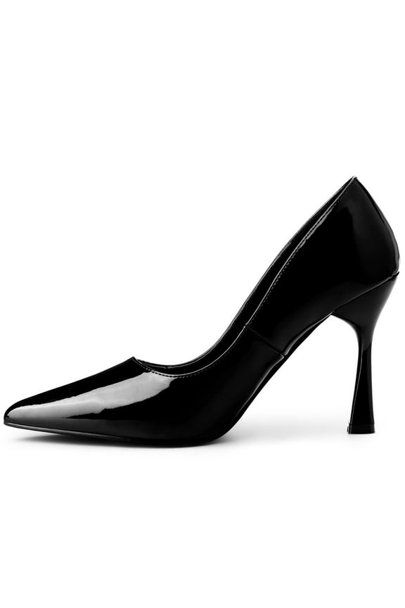 Women's Pointed Toe Stiletto Heels Sandal Pumps Black 8