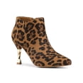 thumbnail image 1 of BLISSFUL STEP Women's Pointed Toe Stiletto Heels Zip Ankle Boots Leopard 8.5, 1 of 7