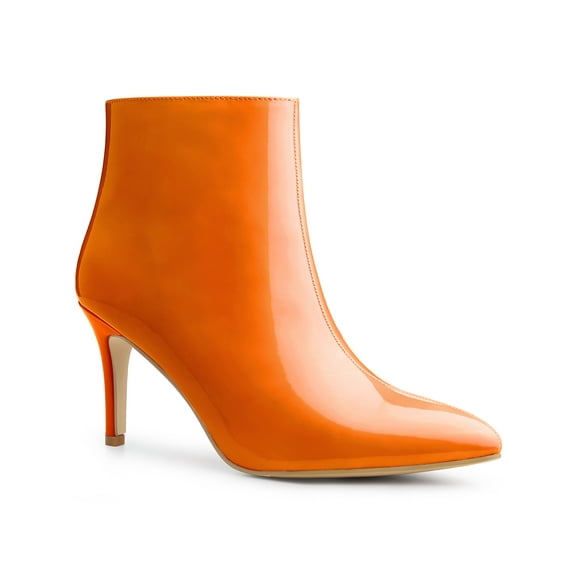 BLISSFUL STEP Women's Pointed Toe Stiletto High Heels Ankle Boots