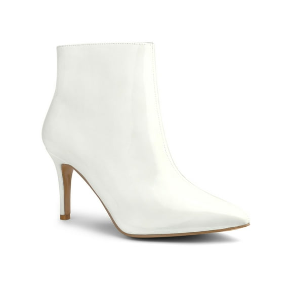BLISSFUL STEP Women's Pointed Toe Stiletto High Heels Ankle Boots