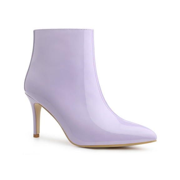 BLISSFUL STEP Women's Pointed Toe Stiletto High Heels Ankle Boots