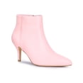 thumbnail image 1 of BLISSFUL STEP Women's Pointed Toe Zipper Stiletto Heels Ankle Boots Pink 5.5, 1 of 8