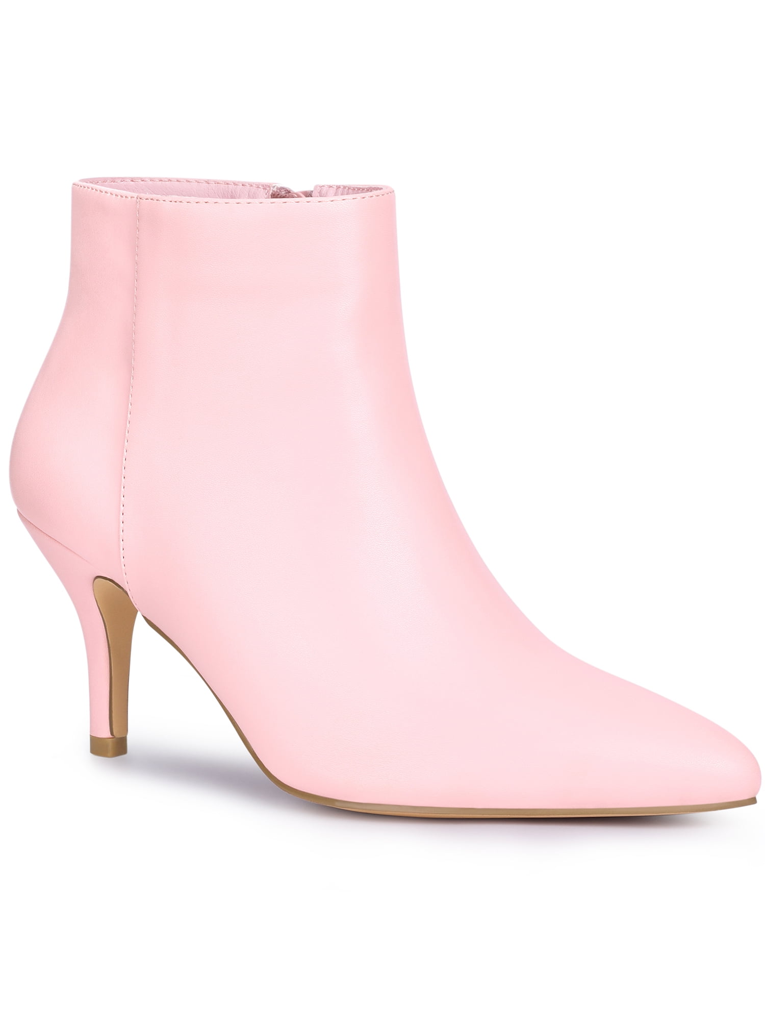 Women's Pink Pleated Slip On Pointed Toe Over The Knee Stiletto Boots