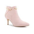 thumbnail image 1 of BLISSFUL STEP Women's Pointy Toe Zipper Stiletto Heeled Ankle Booties, 1 of 7