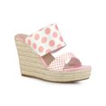 thumbnail image 1 of BLISSFUL STEP Women's Polka Dots Platform Espadrille Wedge Heels Sandals, 1 of 7